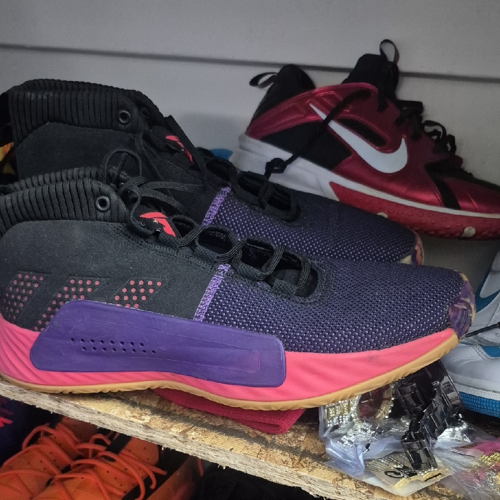 adidas Black and Purple Athletic Shoes